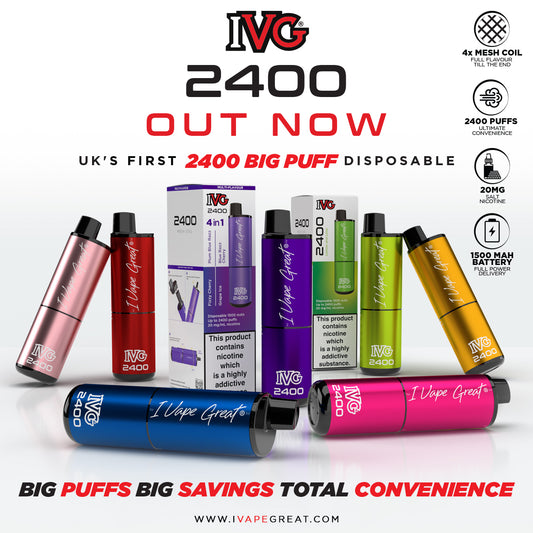 IVG 2400 Disposable Vapes 1X5 Pack