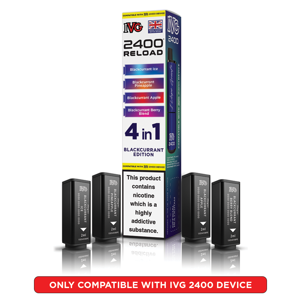 IVG 2400 Reloads Multi Flavour Prefilled Pods 1X5 Compliant