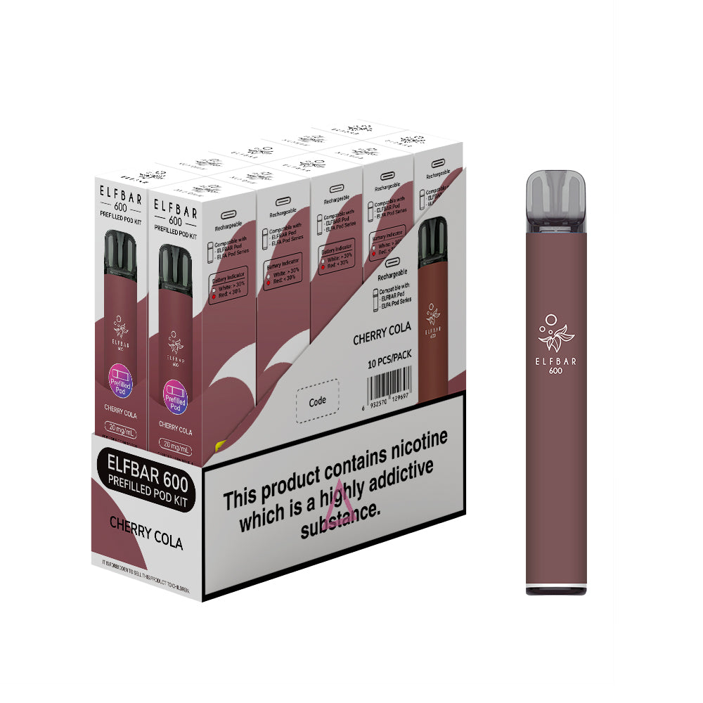 Elf Bar 600 Prefilled Kits 1X10 Compliant