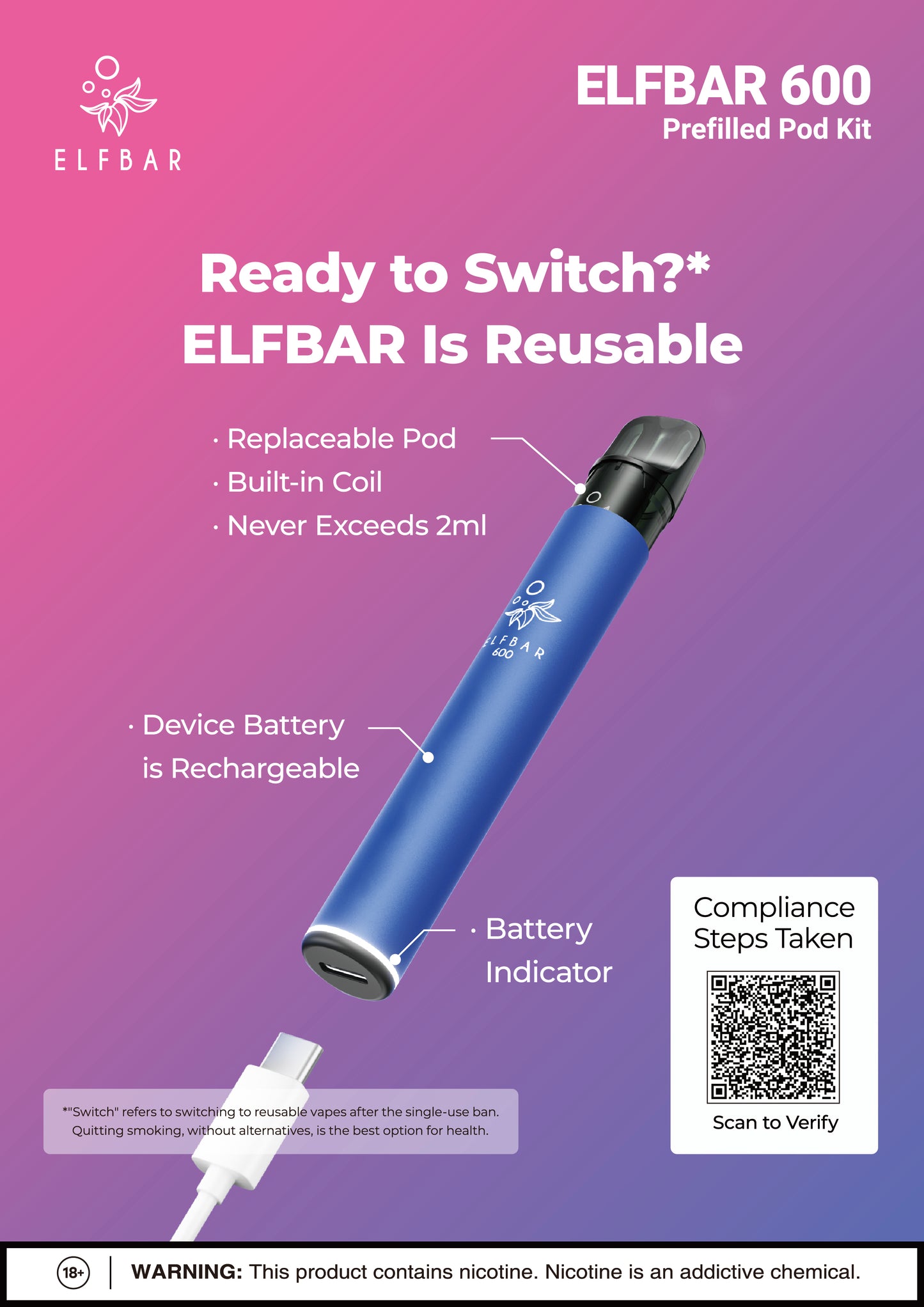 Elf Bar 600 NEW Compliant