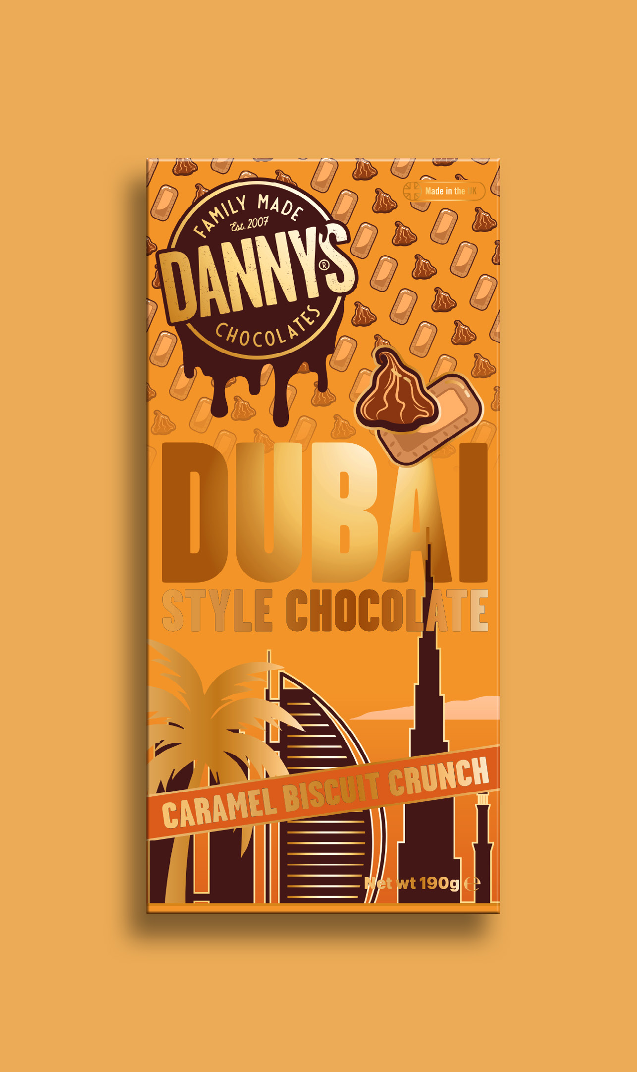 DD Dubai Style Chocolate - Caramel Biscuit Crunch 190g