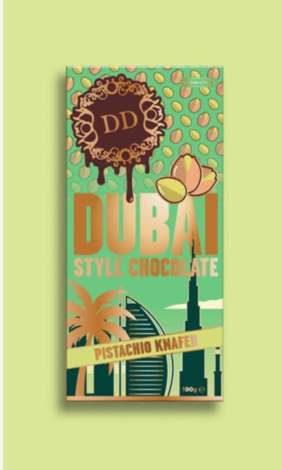 DD Dubai Style Chocolate with Pistachio Knafeh 190g