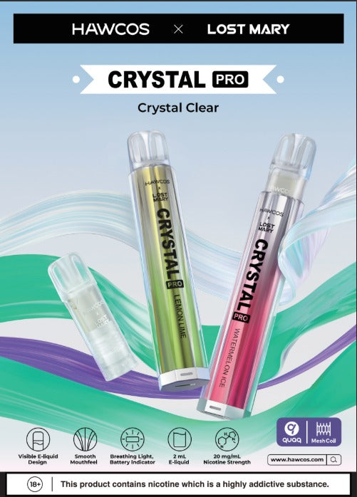 Lost Mary - Hawcos X Lost Mary Crystal Pro Prefilled Kits 1X10 iVape Direct Wholesale Lost Mary - Hawcos X Lost Mary Crystal Pro Prefilled Kits 1X10 iVape Direct Wholesale