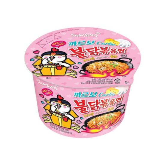 Samyang Buldak Carbo Hot Chicken Flavour Noodles Bowl 105g 1X16 ***NEW***