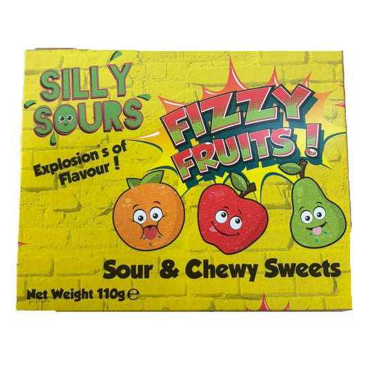 Silly Sours Fizzy Fruits 110g 1X12