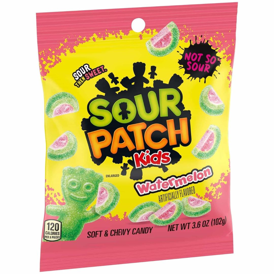 Sour Patch Kids Watermelon Peg Bags 102g 1X12