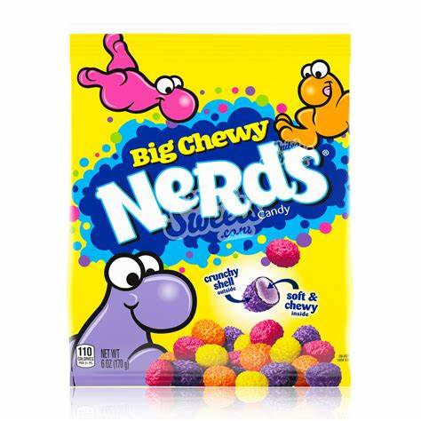 Nerds Chewy Peg Bag 170g 1X12