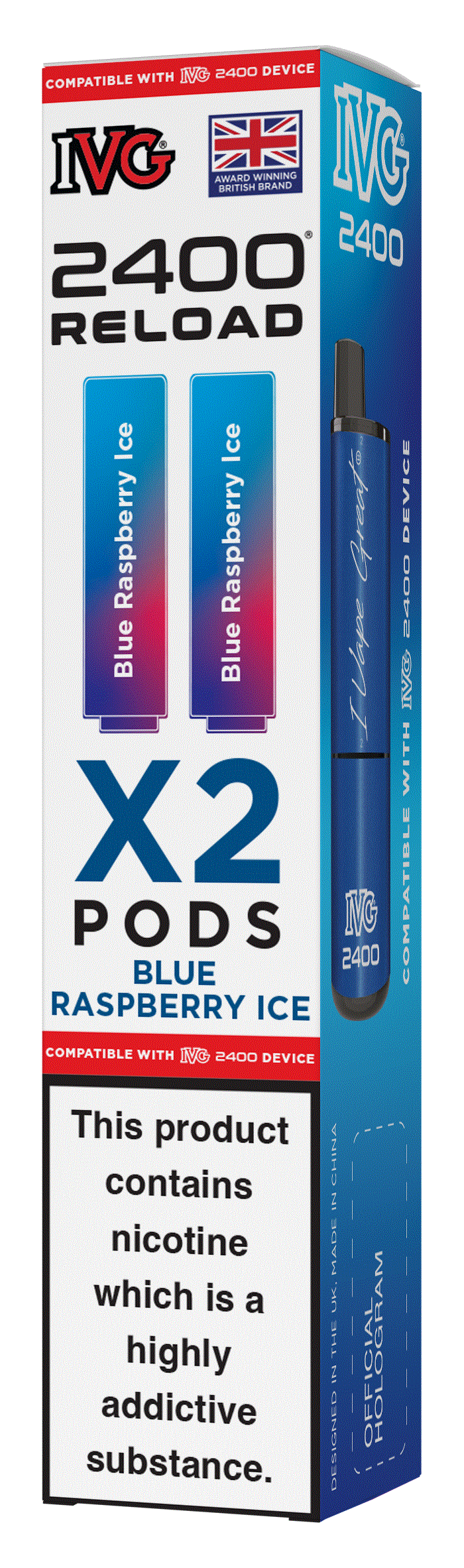 IVG 2400 Reloads Single Flavour Prefilled Pods 1X5 Compliant