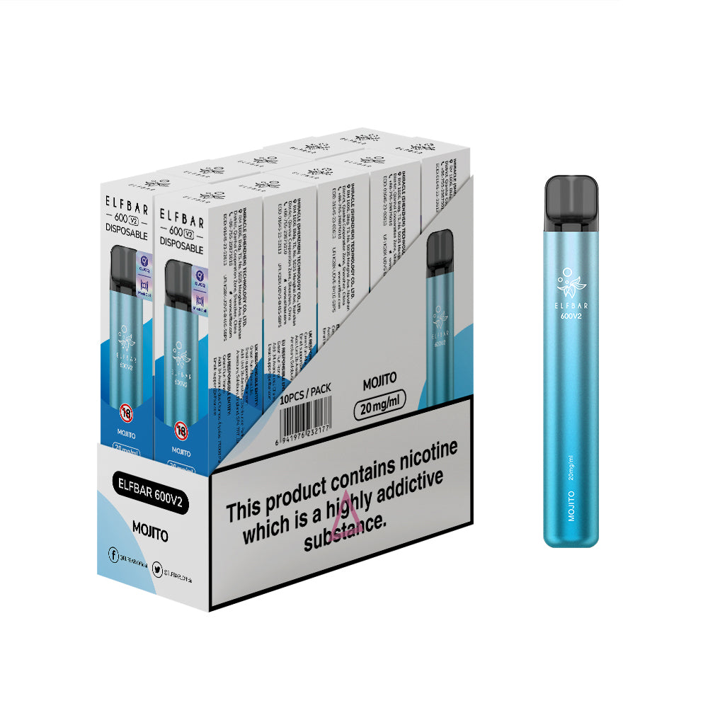 Elf Bar 600V2 Disposable Vapes 10 pack