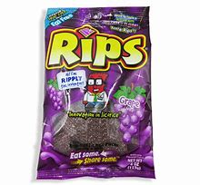 Rips Bite Size Grape Peg Bags 1X12 113g
