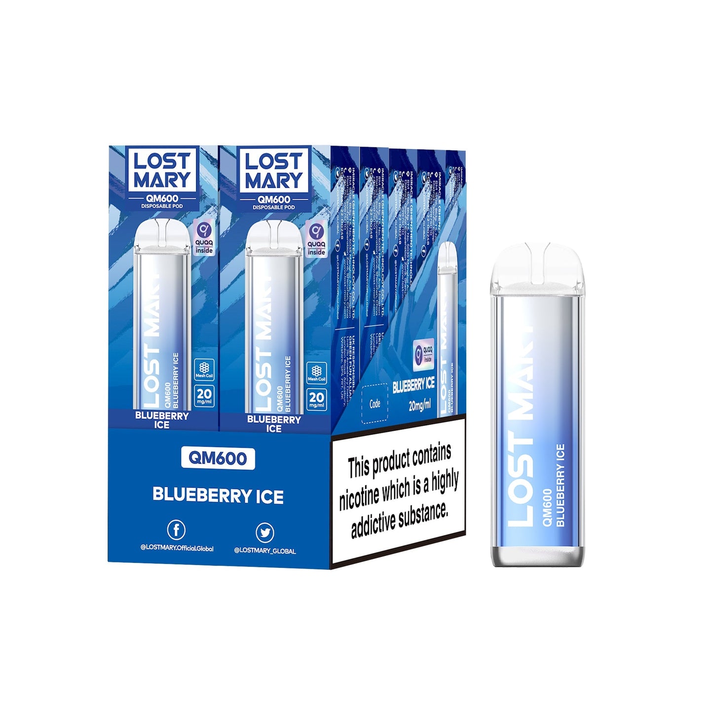 Lost Mary QM600 Disposable Vapes 1X10 pack