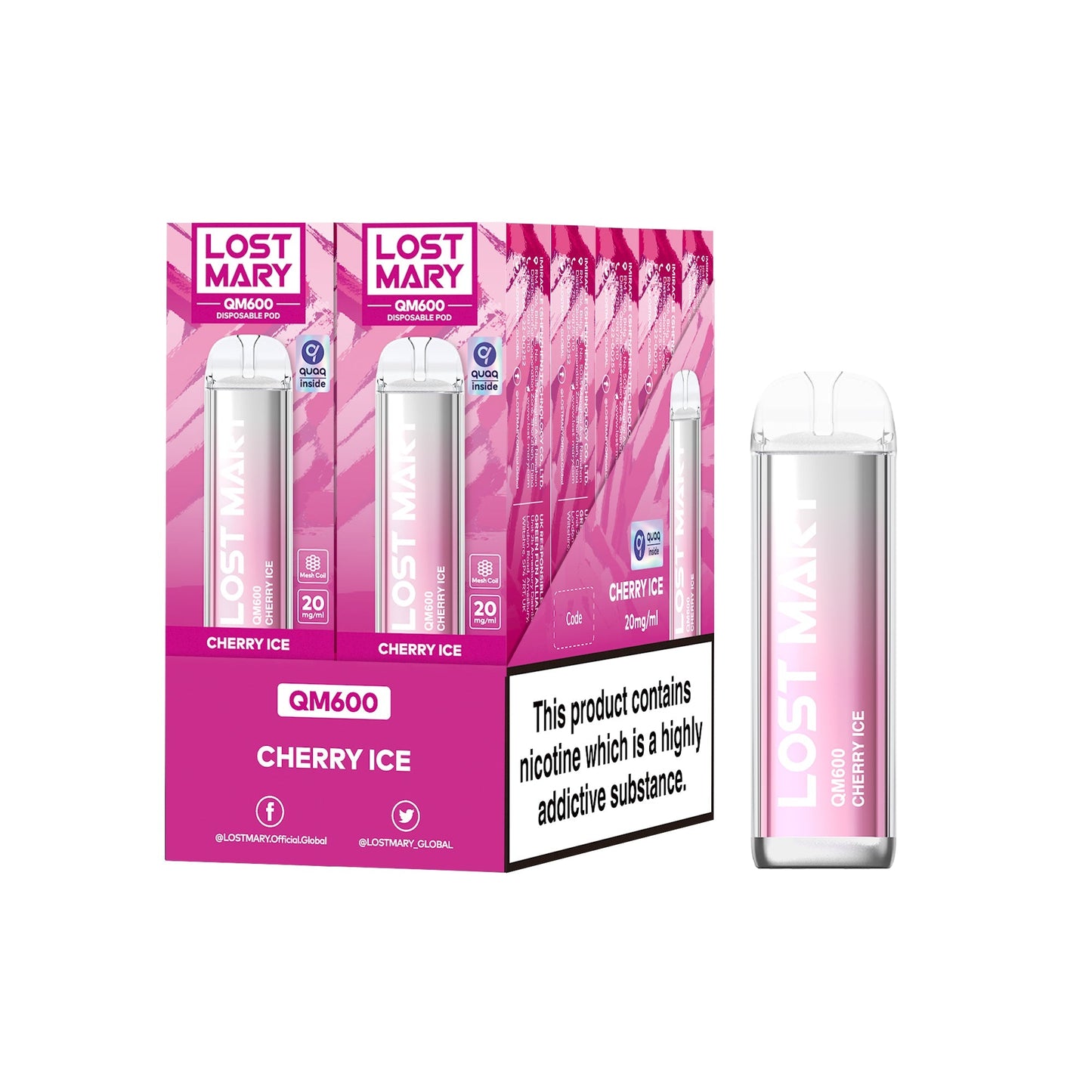 Lost Mary QM600 Disposable Vapes 1X10 pack