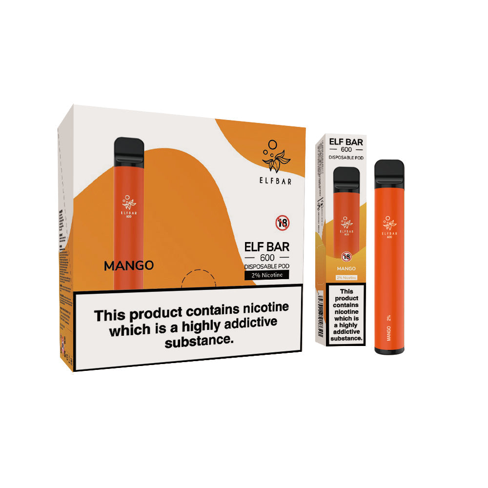 Elf Bar 600 Disposable Vapes 10 pack