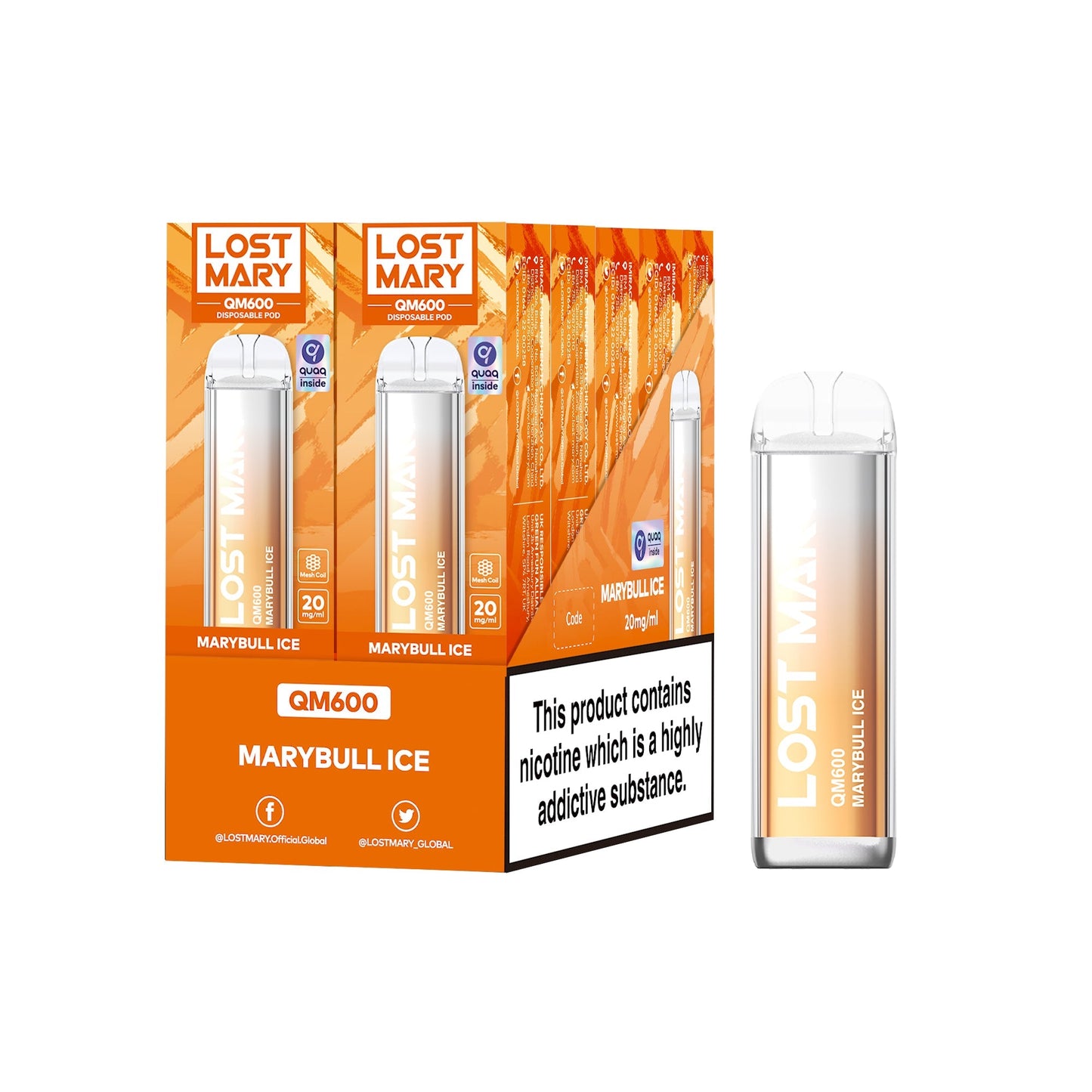 Lost Mary QM600 Disposable Vapes 1X10 pack