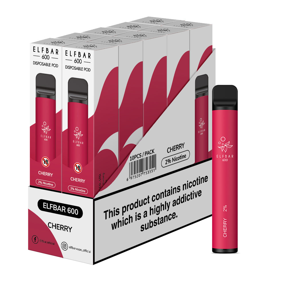 Elf Bar 600 Disposable Vapes 10 pack