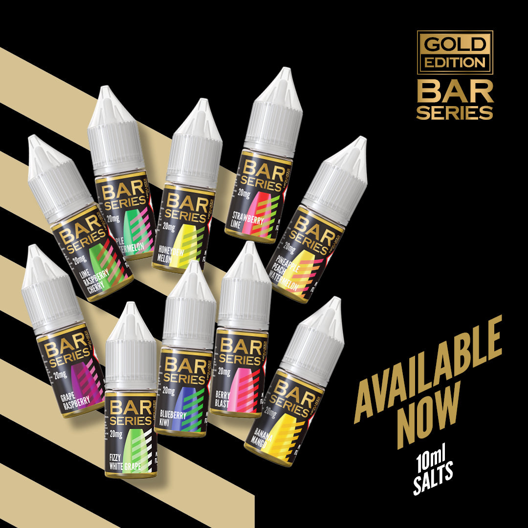 Bar Series Nic Salts Gold Edition 10ml 10mg and 20mg 1x10