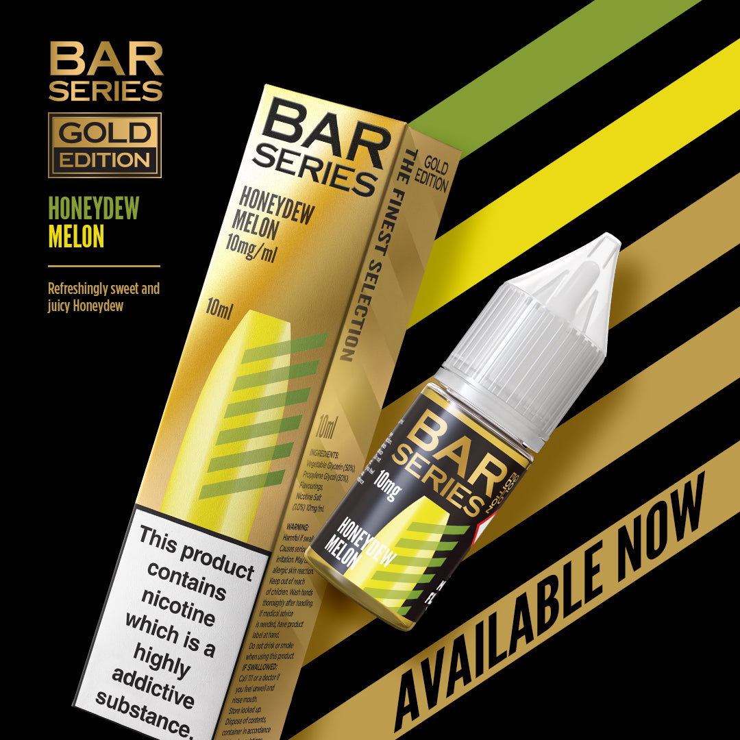 Bar Series Nic Salts Gold Edition 10ml 10mg and 20mg 1x10