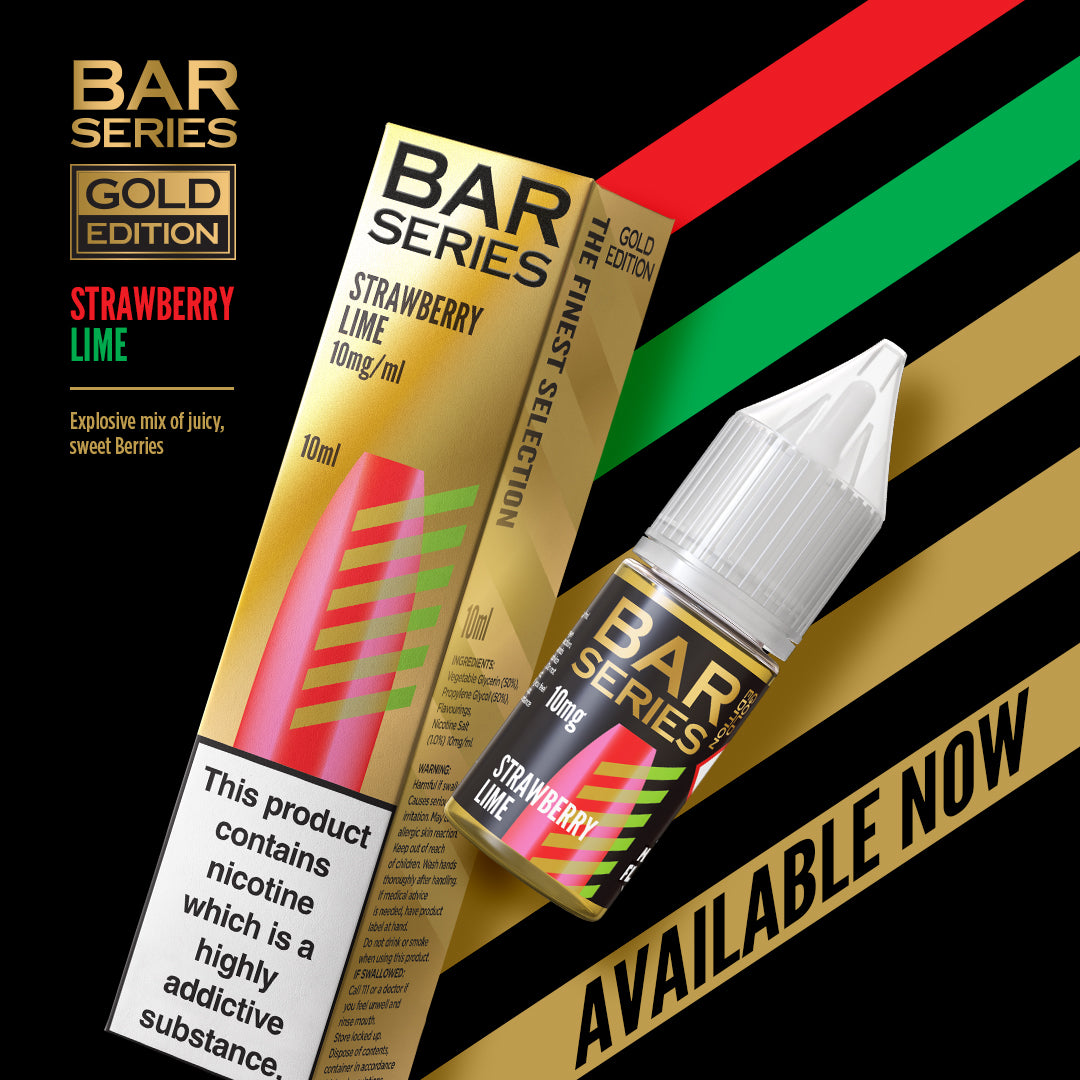 Bar Series Nic Salts Gold Edition 10ml 10mg and 20mg 1x10