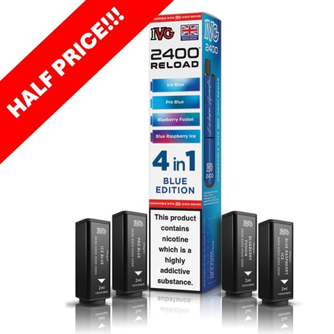 IVG 2400 Reloads Multi Flavour Prefilled Pods 1X5 Compliant