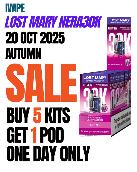 Lost Mary Nera 30K Prefilled Kits 1X5 Compliant