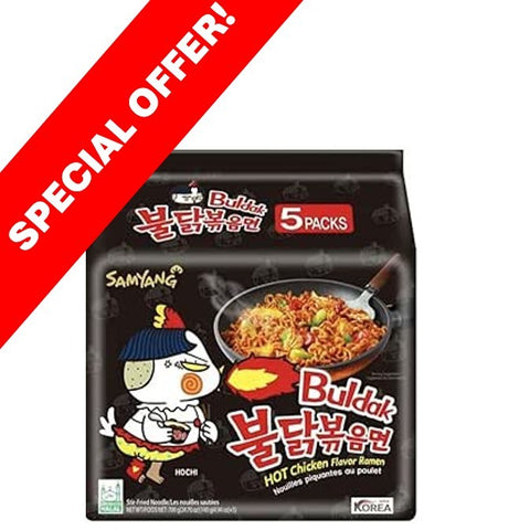 Samyang Buldak Hot Chicken Flavour Ramen Noodles 140g 1X5 *SPECIAL OFFER*
