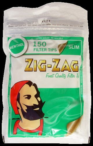 Zig Zag Slim Menthol Filters 1X10