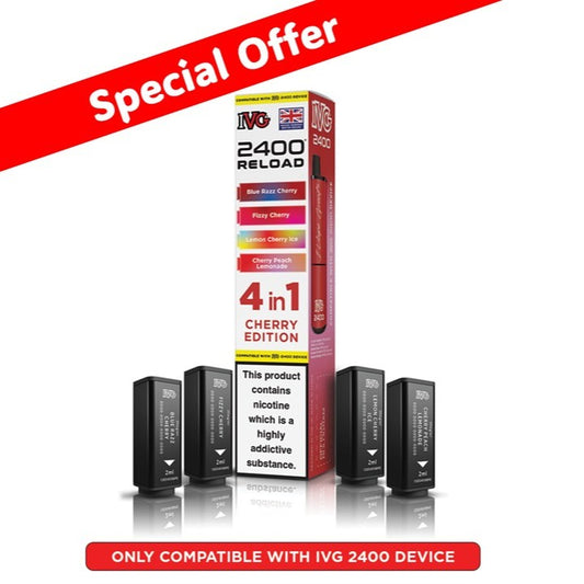 IVG 2400 Reloads Multi Flavour Prefilled Pods 1X5 Compliant
