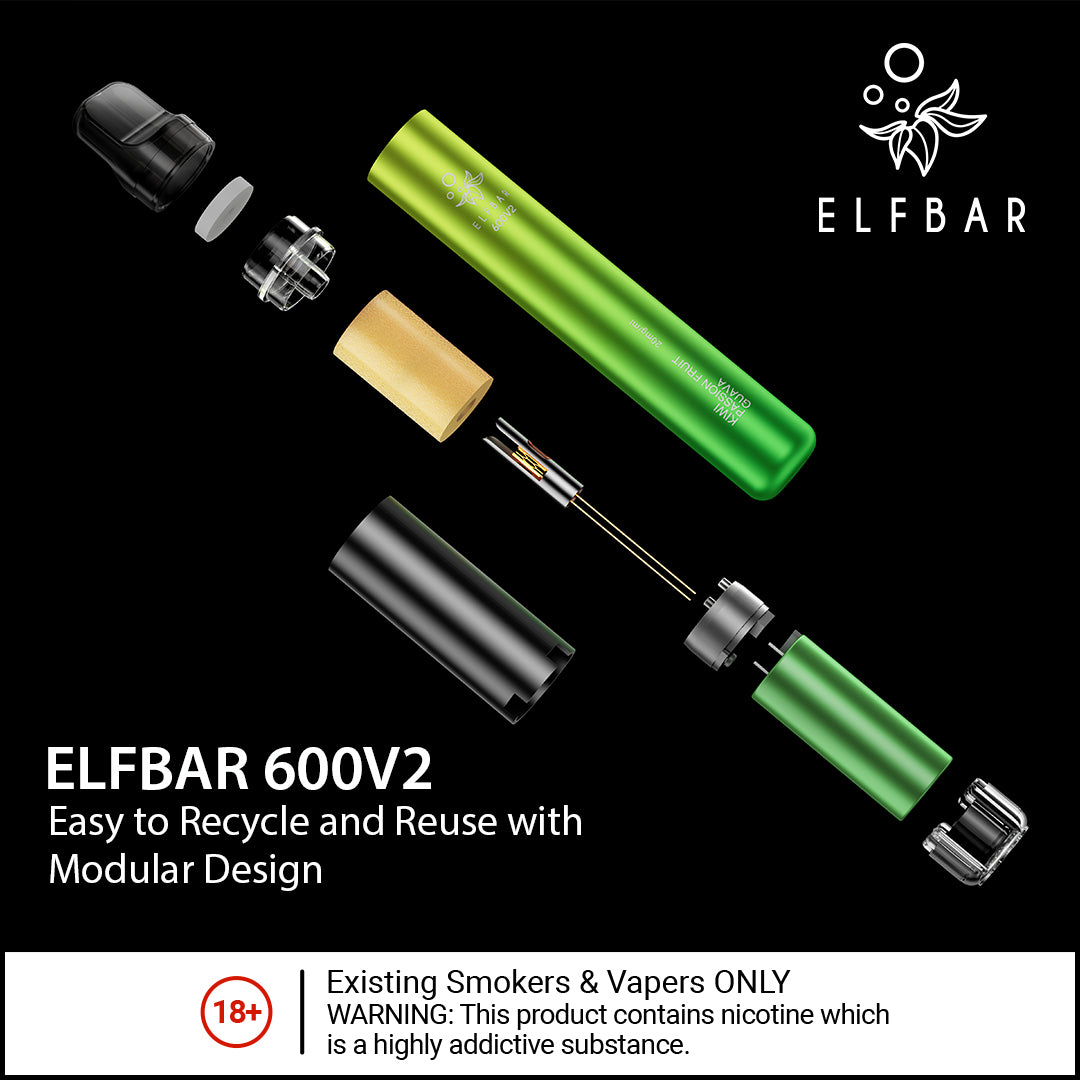 Elf Bar 600V2 Disposable Vapes 10 pack