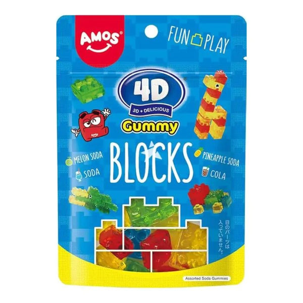 Amos 4D Gummy Blocks 65g 1X12 ***NEW***