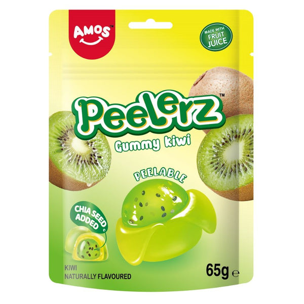 Amos Peelerz (Halal) - Gummy Kiwi 65g 1X12 ***NEW***