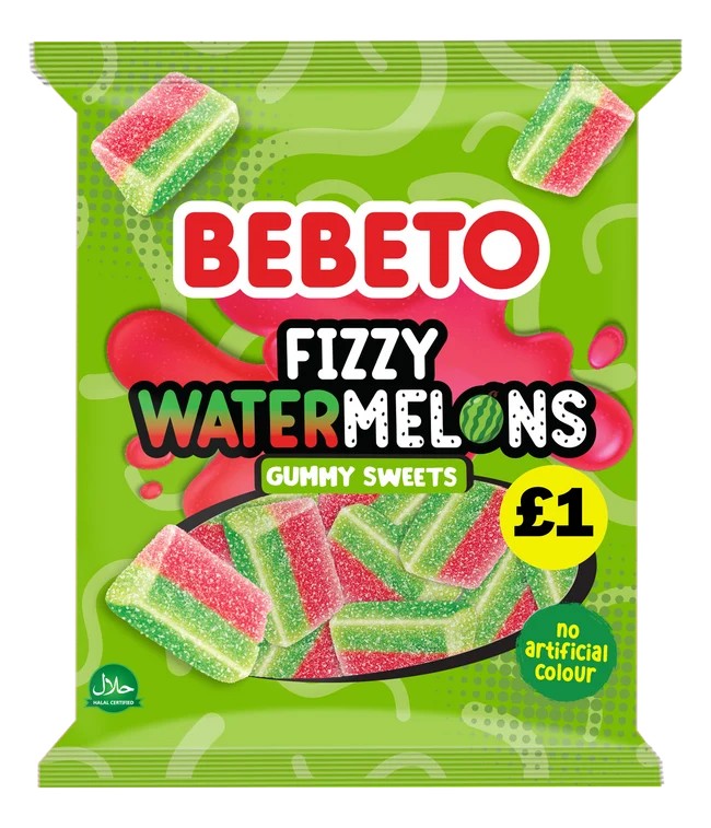 Bebeto Fizzy Watermelons 150g 1X10 ***NEW***