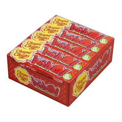 Chupa Chups Big Babol Bubblegum Strawberry 6pcs 1X20 ***NEW***