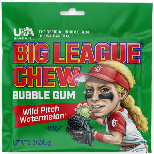 Big League Chew Wild Pitch Watermelon 60g 1X12 ***NEW***