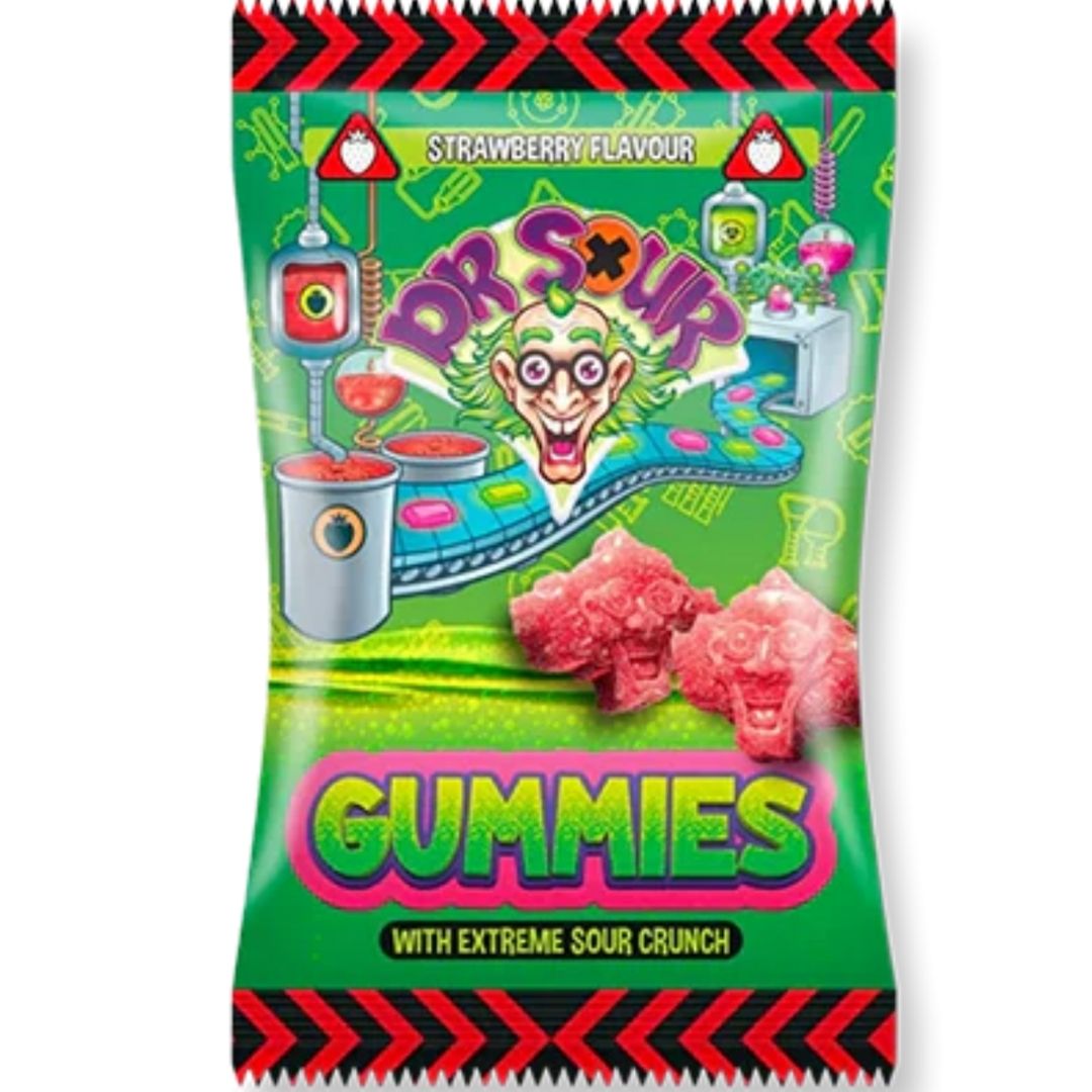 Dr Sour Gummies Strawberry 1X12 200g