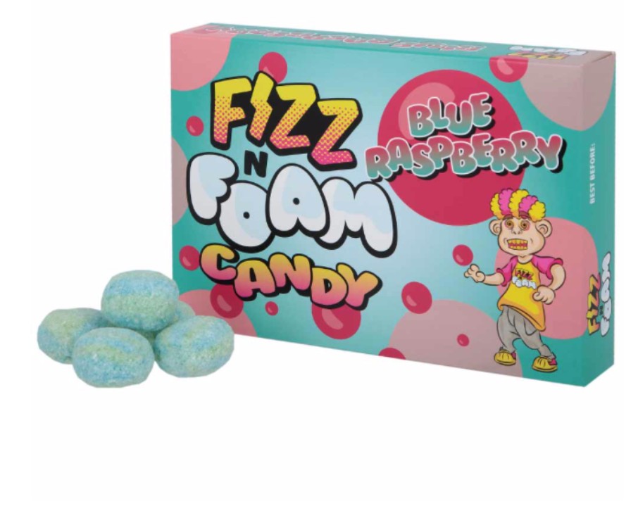 Fizz N Foam Blue Raspberry 40g 1X12 ***PAST BEST BEFORE***