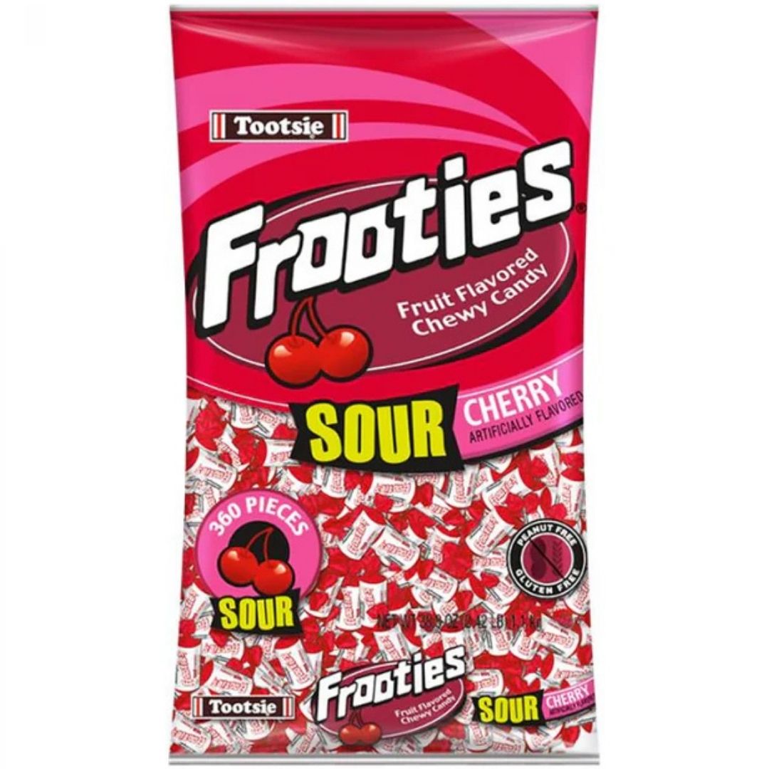 Tootsie Frooties Sour Cherry Single Bag 1100g