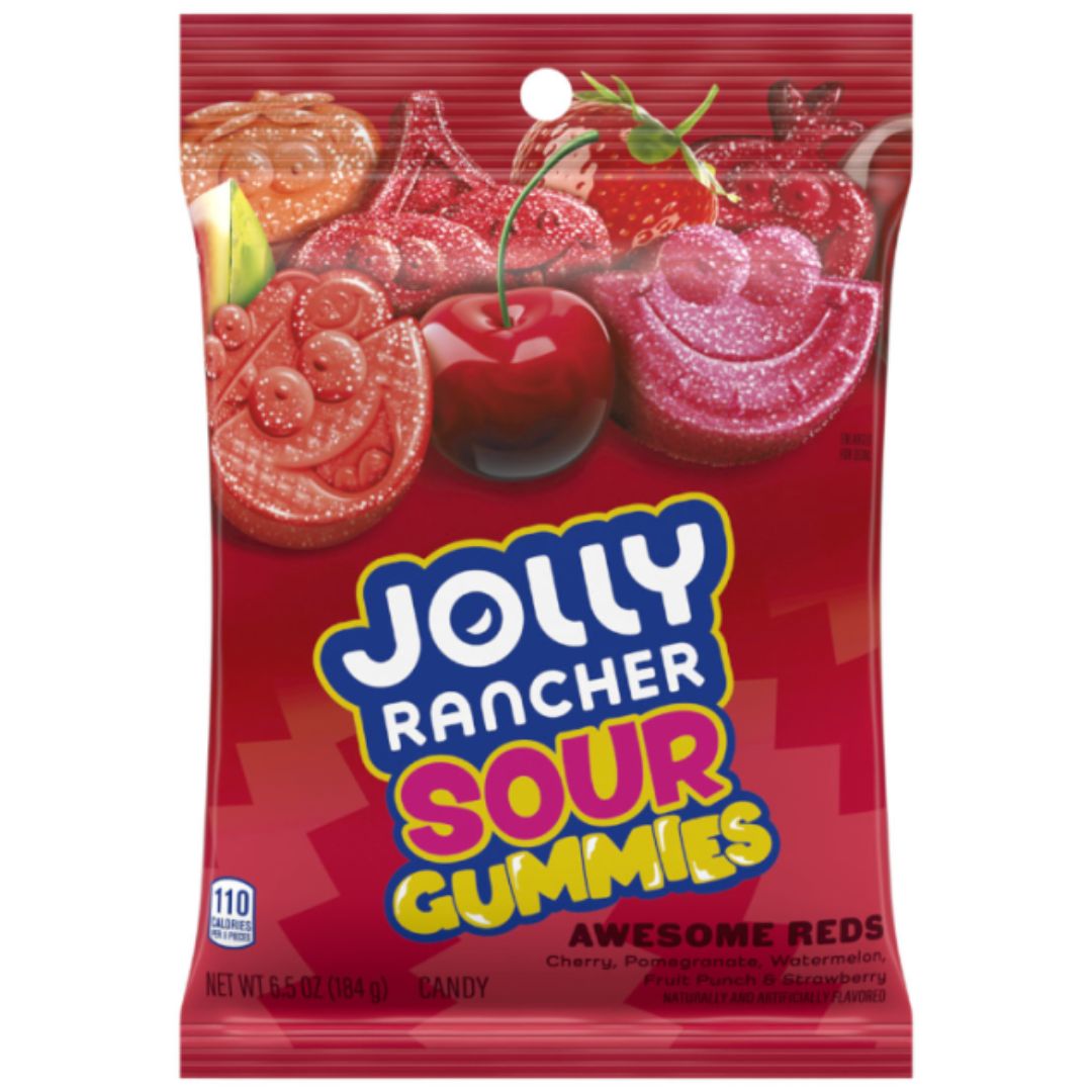 Jolly Rancher Gummies Sours Awesome Reds 184g 1X12