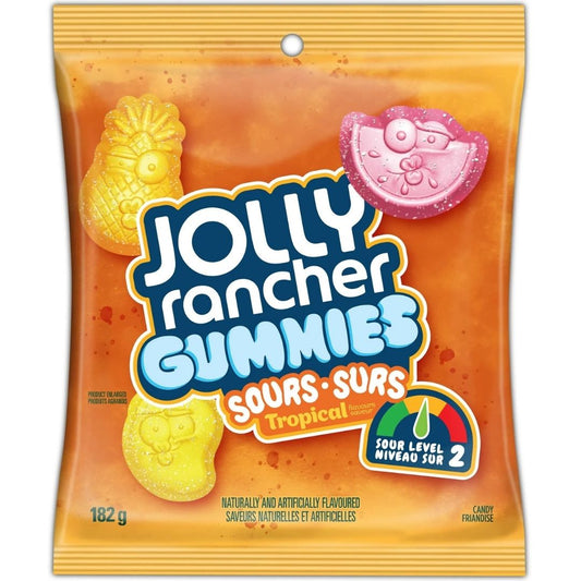 Jolly Rancher Gummies Sours Tropical 182g 1X10