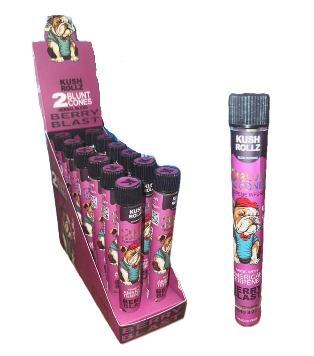 Kush Rollz Blunt Cones - Berry Blast 1X12 ***NEW***