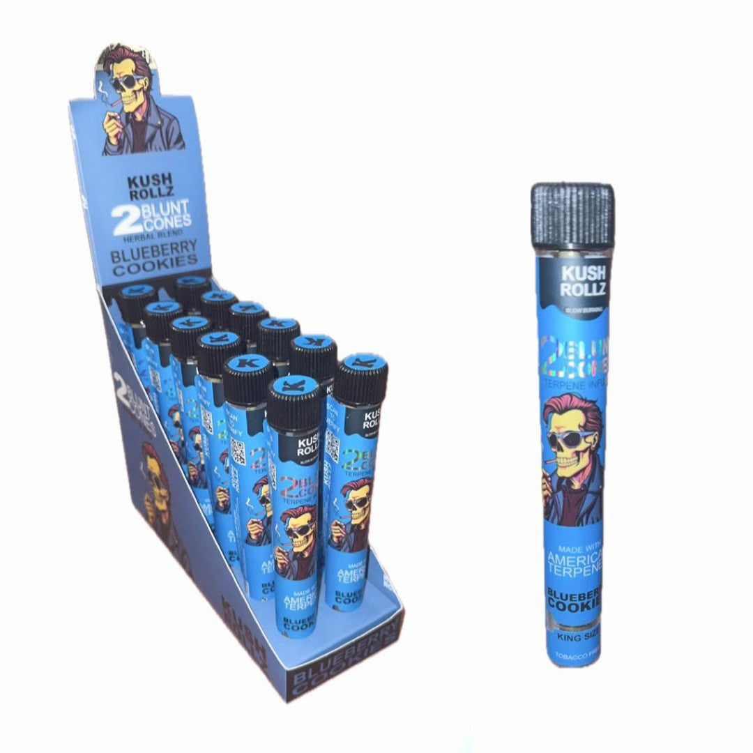 Kush Rollz Blunt Cones - Blueberry Cookies 1X12