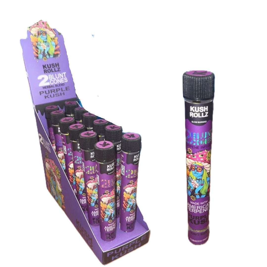 Kush Rollz Blunt Cones - Purple Kush 1X12