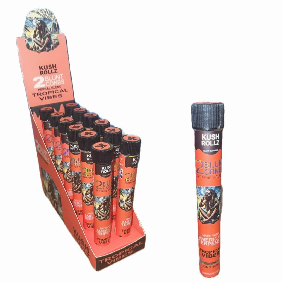 Kush Rollz Blunt Cones - Tropical Vibes 1X12