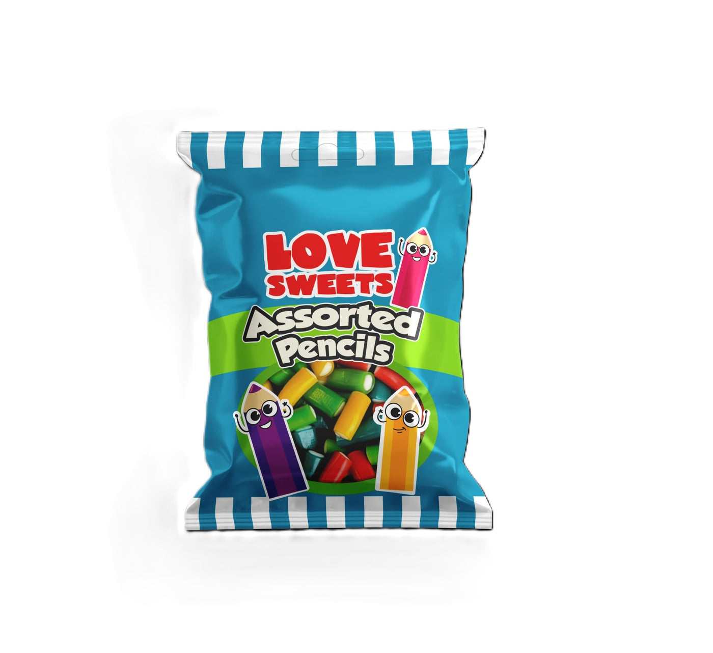 Love Sweets Assorted Candy Pencils 95g 1X18 *PAST BEST BEFORE*