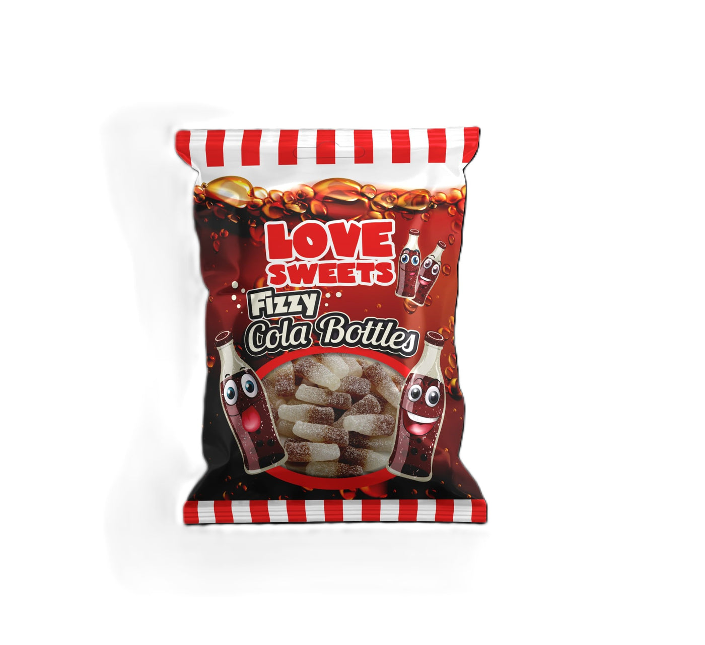 Love Sweets Fizzy Cola Bottles 95g 1X18 *PAST BEST BEFORE*