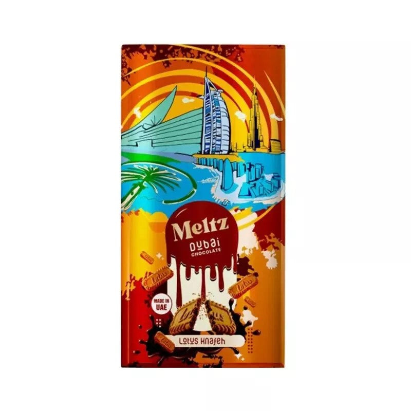 Meltz Dubai Chocolate Bar with Lotus Knafeh 192g