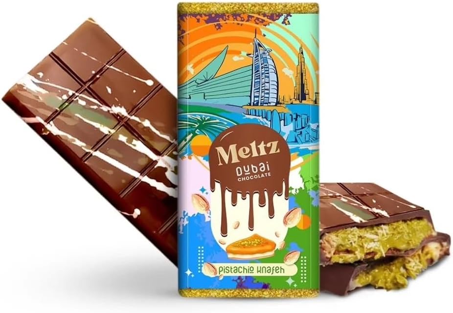 Meltz Dubai Chocolate Bar with Pistachio Knafeh 192g