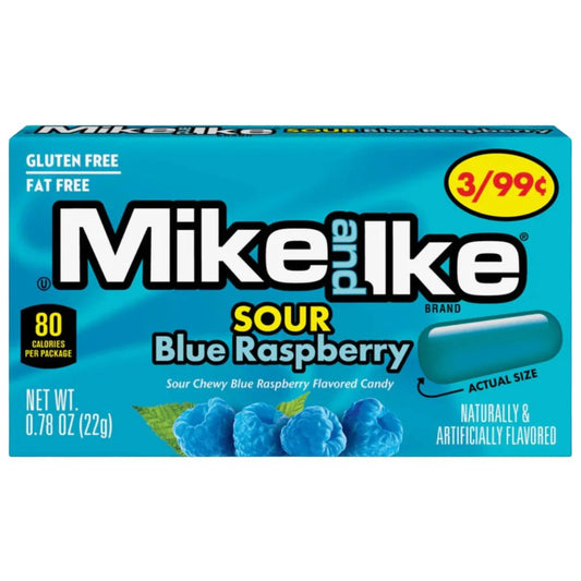 Mike and Ike Sour Blue Raspberry Changemaker 22g 1X24