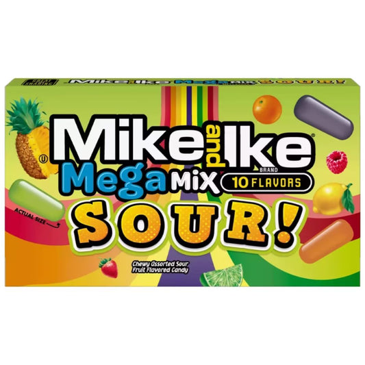 Mike and Ike Mega Sour Mix Theatre Boxes 120g 1X12