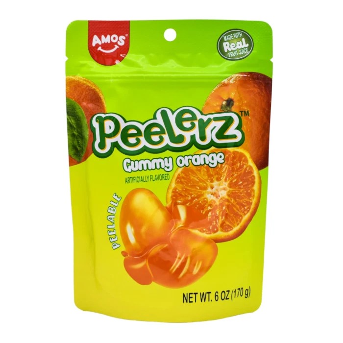 Amos Peelerz - Gummy Orange 65g 1X12 ***NEW***