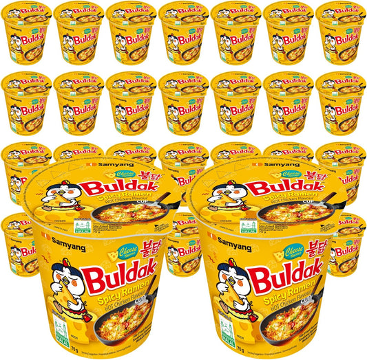 Samyang Buldak Hot Chicken Ramen Cheese Cups 70g 1X30 ***NEW***